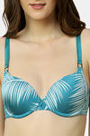 Triumph Padded Wired Medium Coverage T-Shirt Bra - Green Dark Combination — thumbnail 4